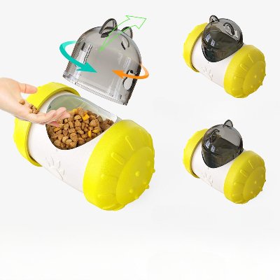 Distributeur de Croquettes pour Chien - BrainChase™ - Jaune - Univers Doggy
