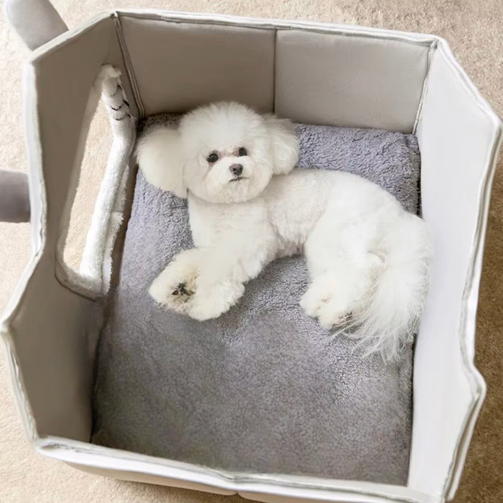 Niche Chien - ComfortableDogHouse™ - Gris Toiture Double - Univers Doggy