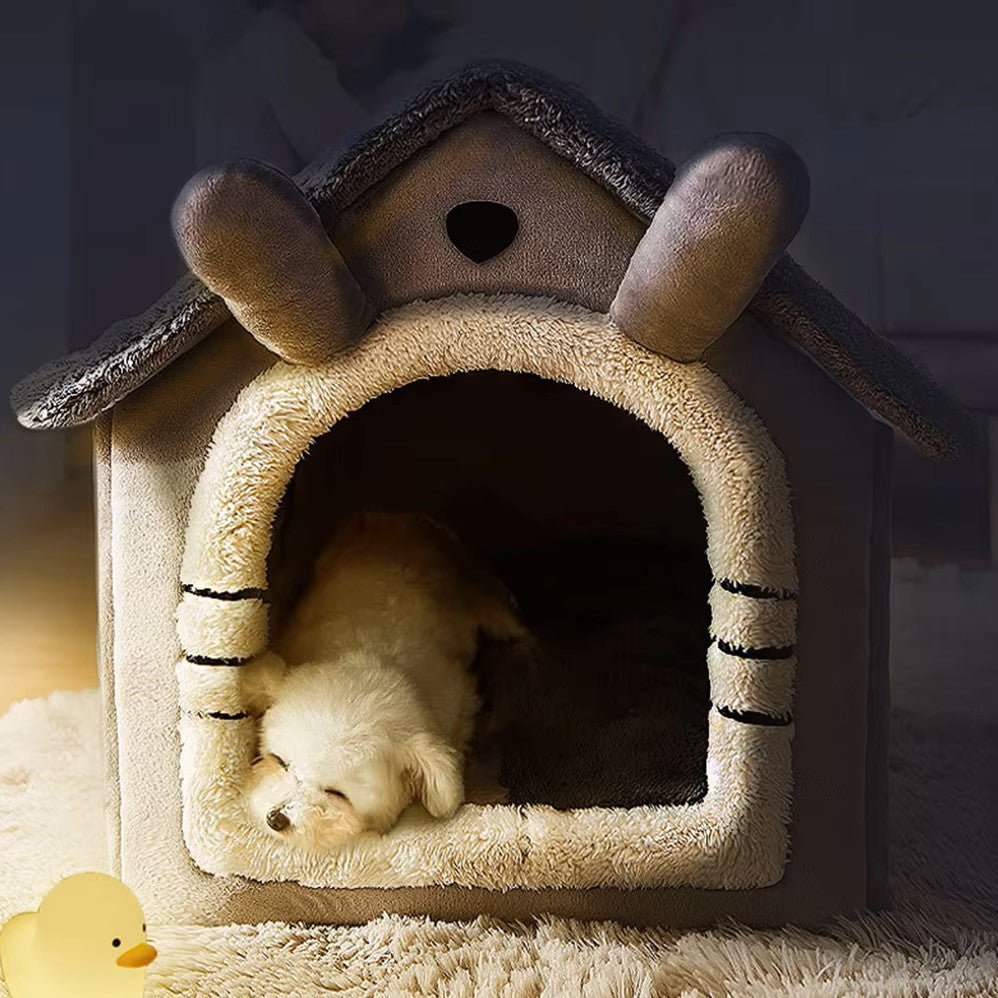 Niche Chien - ComfortableDogHouse™ - Toit simple gris - Univers Doggy