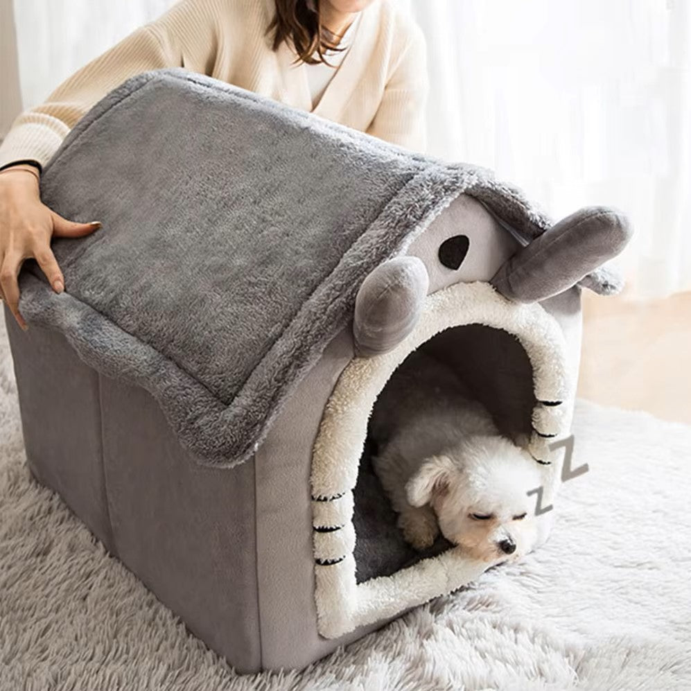 Niche Chien - ComfortableDogHouse™ - Toit simple gris - Univers Doggy